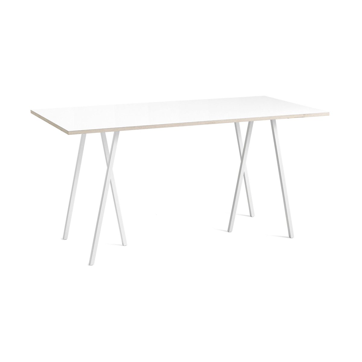 HAY Loop Stand incl. support Bartisch 92,5x200 cm White-white laminate-plywood