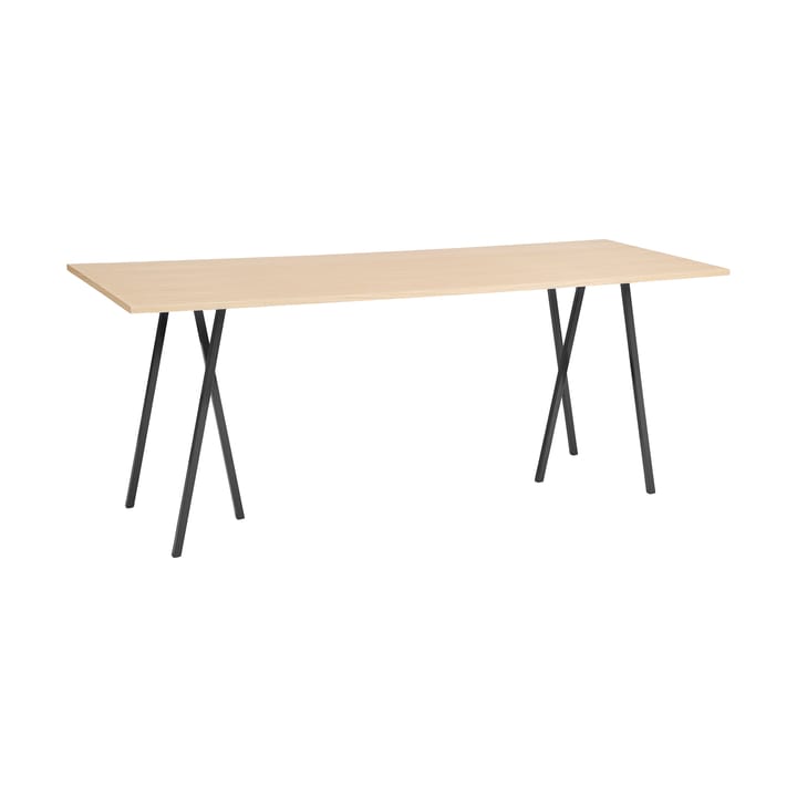 Loop Stand incl. support Bartisch 92,5x250 cm - Black-clear lacq. oak - HAY