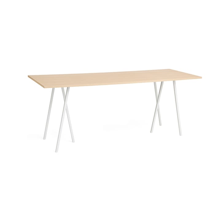 Loop Stand incl. support Bartisch 92,5x250 cm - White-clear lacq. oak - HAY