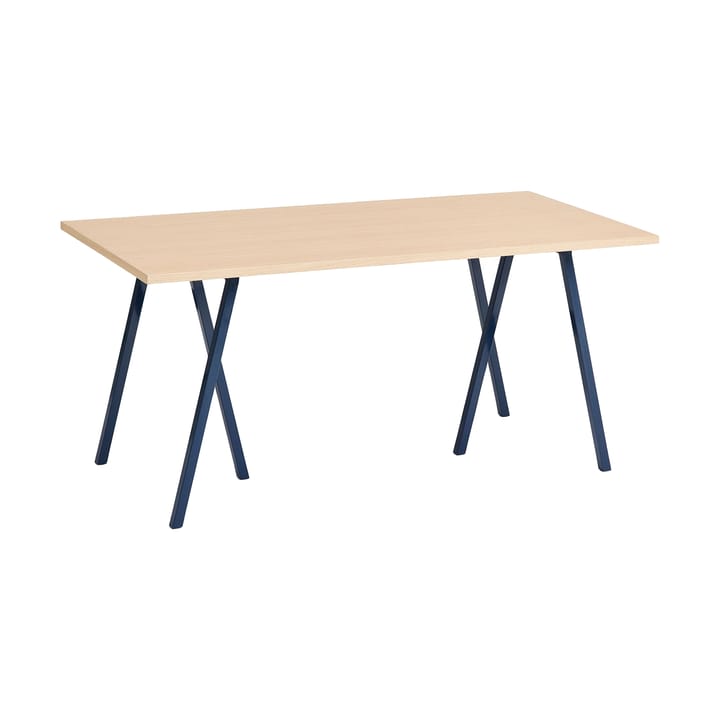 Loop Stand incl. support Esstisch 77,5x160 cm - Deep blue-clear lacq. oak - HAY