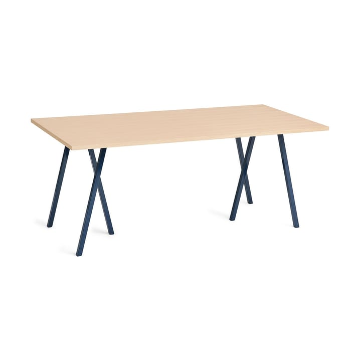 Loop Stand incl. support Esstisch 87,5x180 cm - Deep blue-clear lacq. oak - HAY