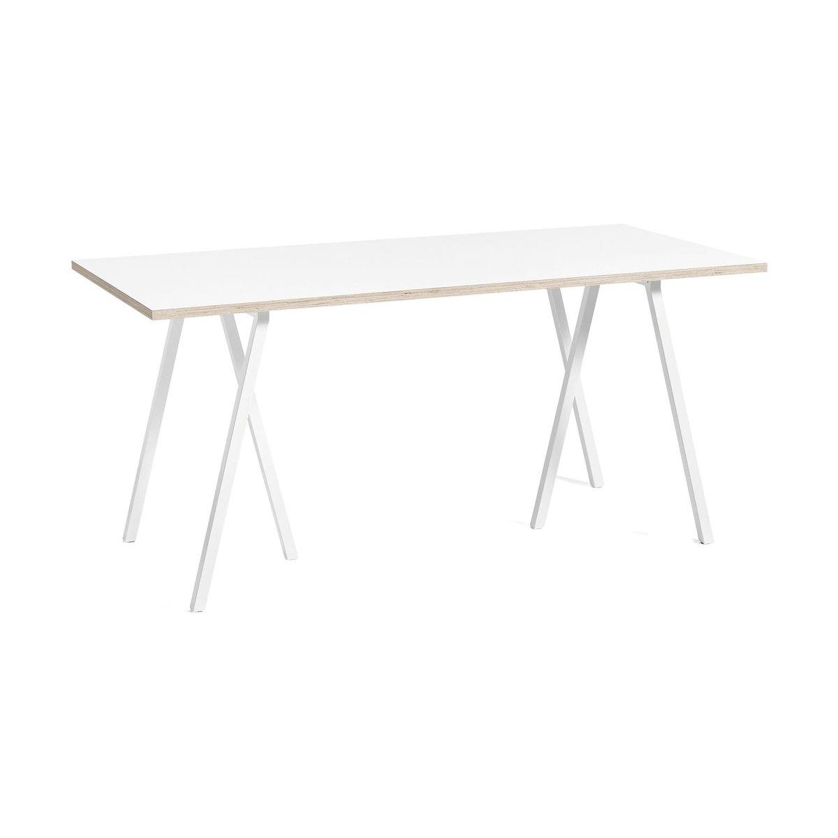 HAY Loop Stand incl. support Esstisch 87,5x180 cm White-white laminate-plywood