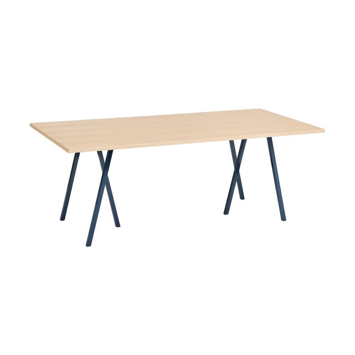 Loop Stand incl. support Esstisch 92,5x200 cm - Deep blue-clear lacq. oak - HAY