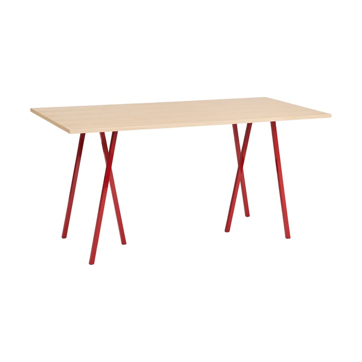 Loop Stand incl. support Esstisch 92,5x200 cm - Maroon red-clear lacq. oak - HAY