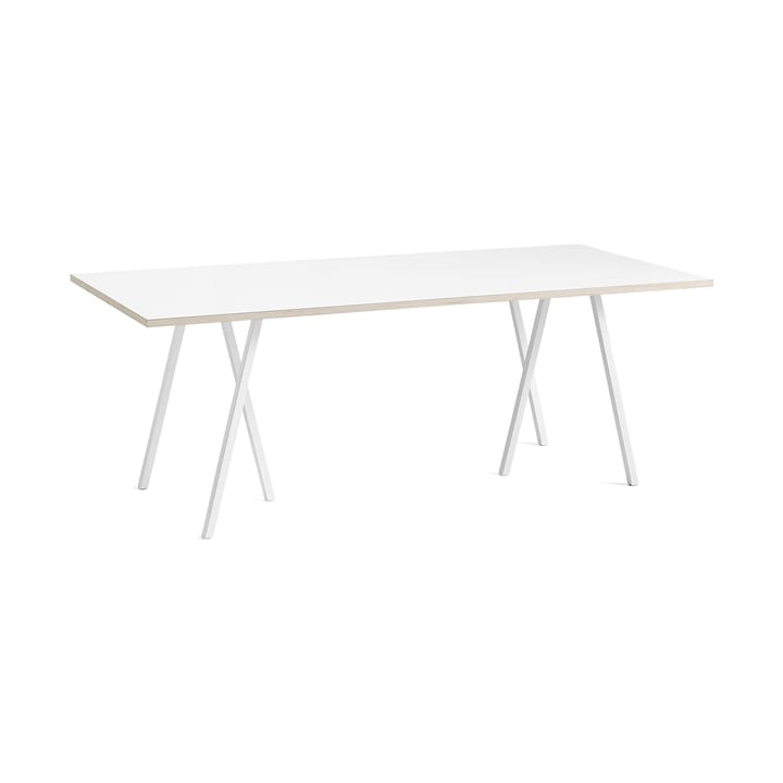 Loop Stand incl. support Esstisch 92,5x200 cm - White-white laminate-plywood - HAY