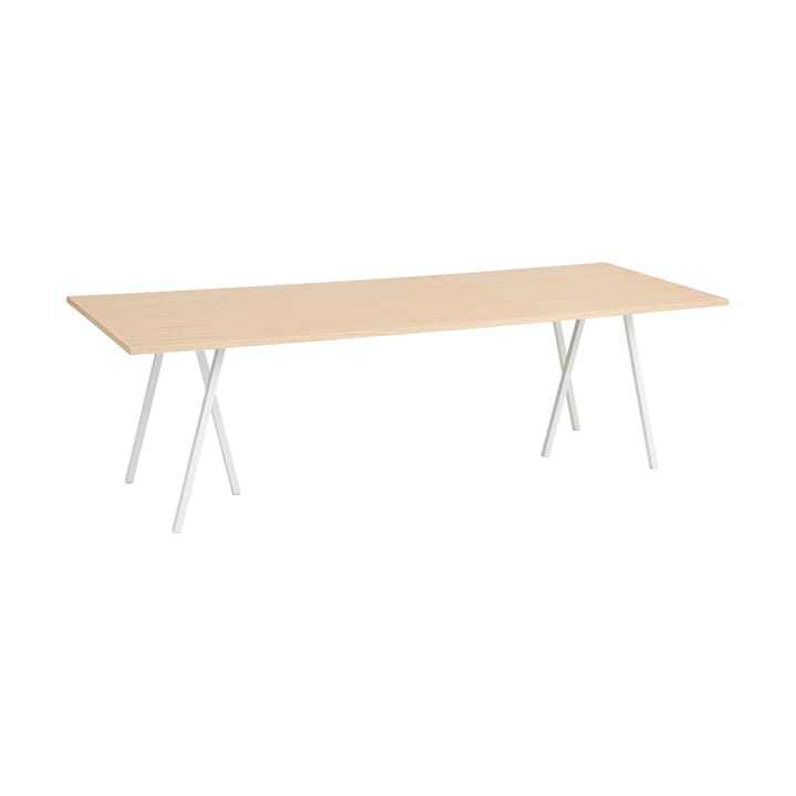 Loop Stand incl. support Esstisch 92,5x250 cm - White-clear lacq. oak - HAY