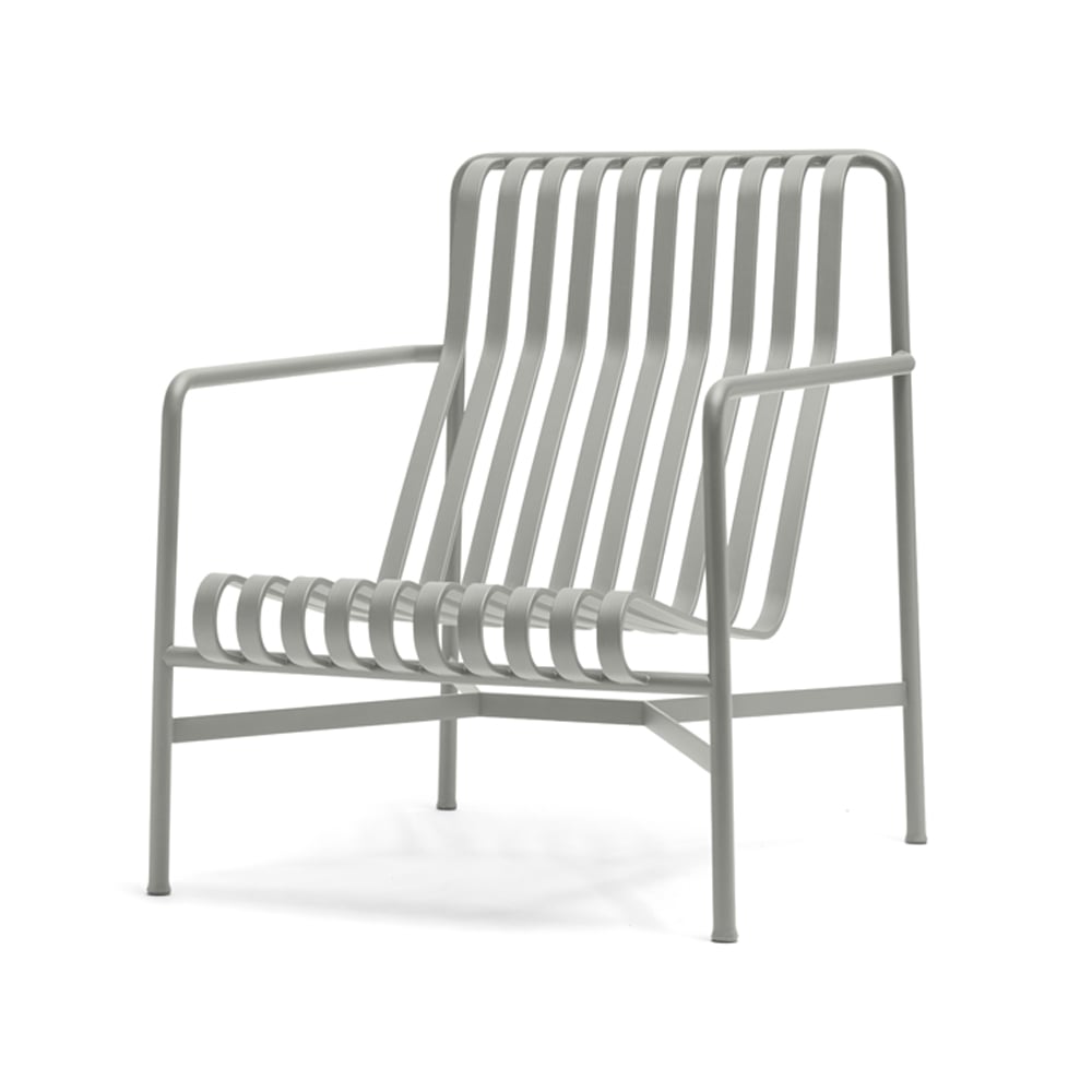 HAY Palissade High Lounge-Sessel Sky grey