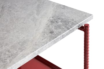 Rebar Beistelltisch 75x44x55 cm - Grey marble-barn red - HAY