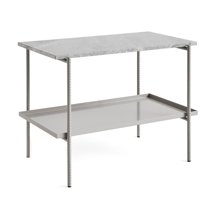 Rebar Beistelltisch 75x44x55 cm - Grey marble-fossil - HAY