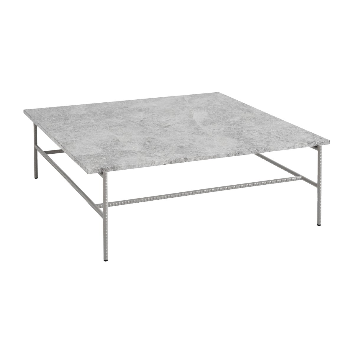 HAY Rebar Couchtisch 100x104x33 cm Grey marble-fossil