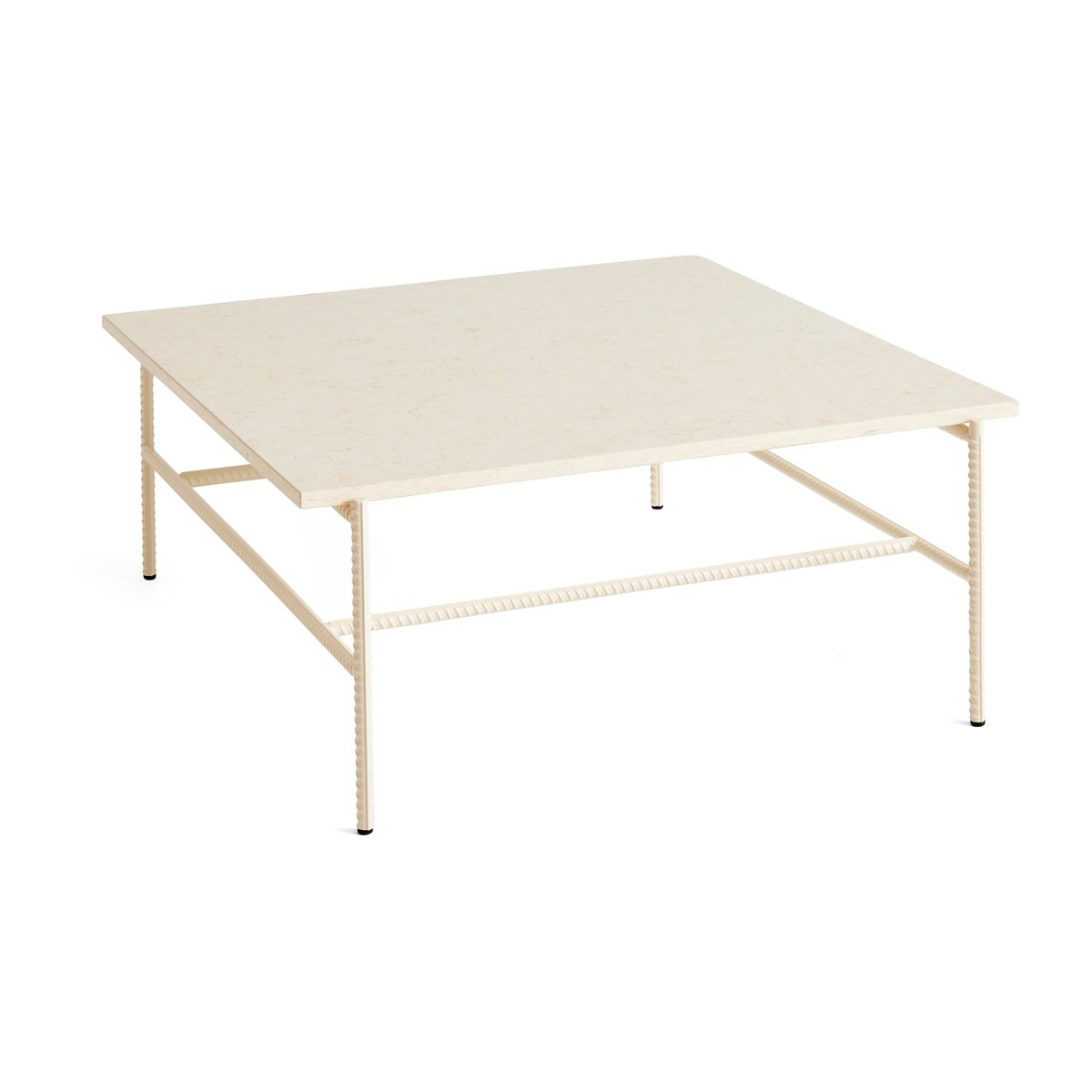 HAY Rebar Couchtisch 80x84x33 cm Beige marble-alabaster