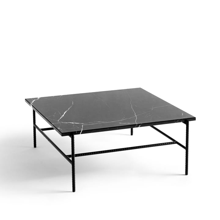 Rebar Couchtisch 80x84x33 cm, Black marble-black HAY