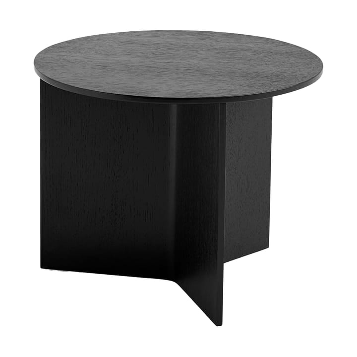 Slit Couchtisch Ø45 cm - Black lacquered oak - HAY