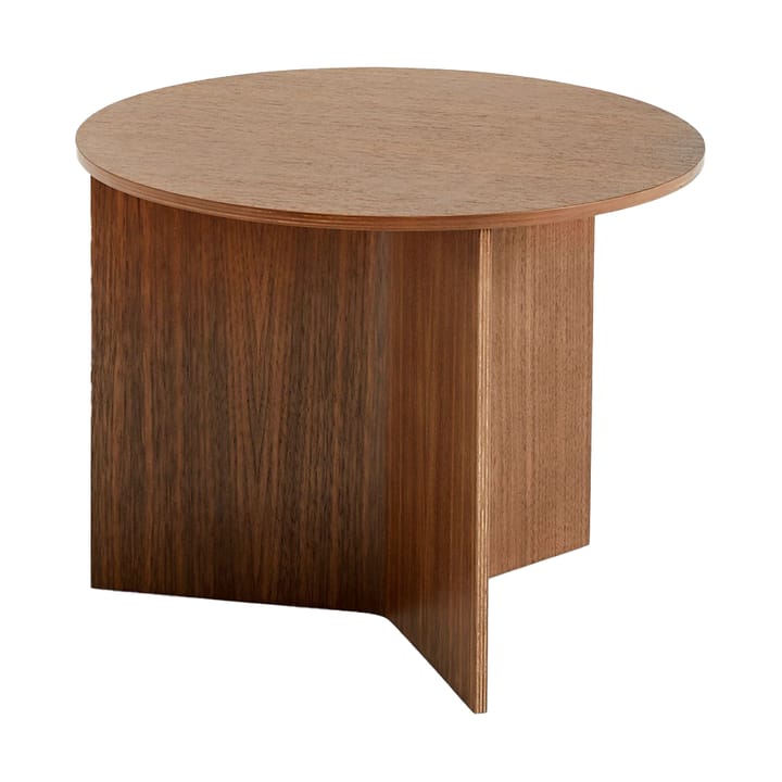 Slit Couchtisch Ø45 cm - Lacquered walnut - HAY