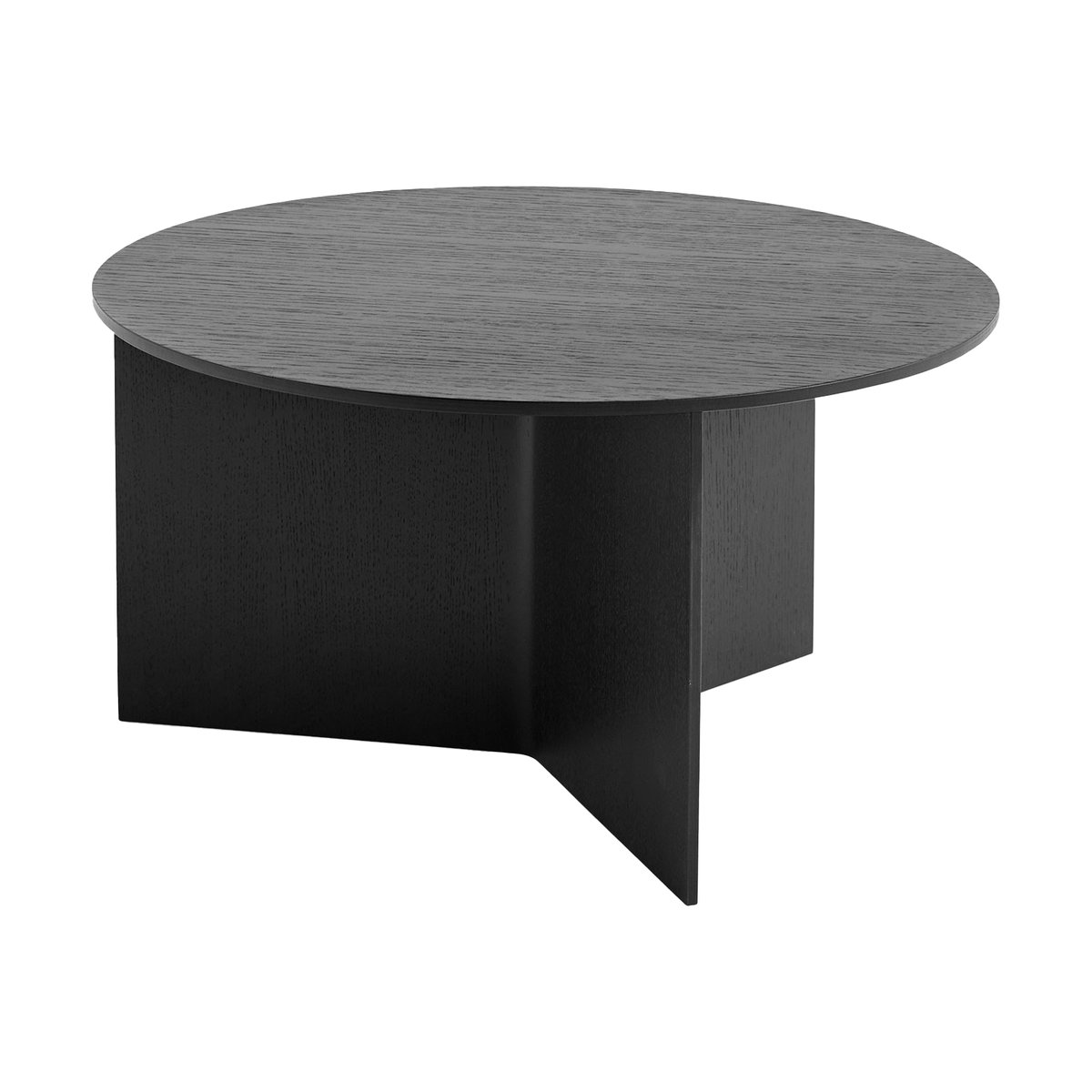 HAY Slit Couchtisch Ø65 cm Black lacquered oak