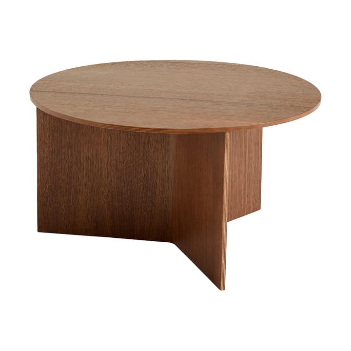 Slit Couchtisch Ø65 cm - Lacquered walnut - HAY