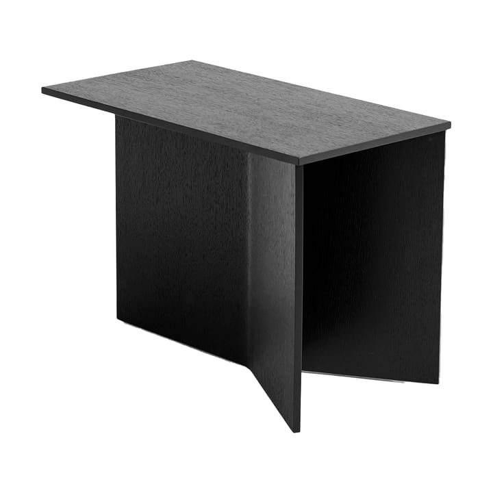 Slit Oblong Beistelltisch 27,5x49 cm - Black lacquered oak - HAY