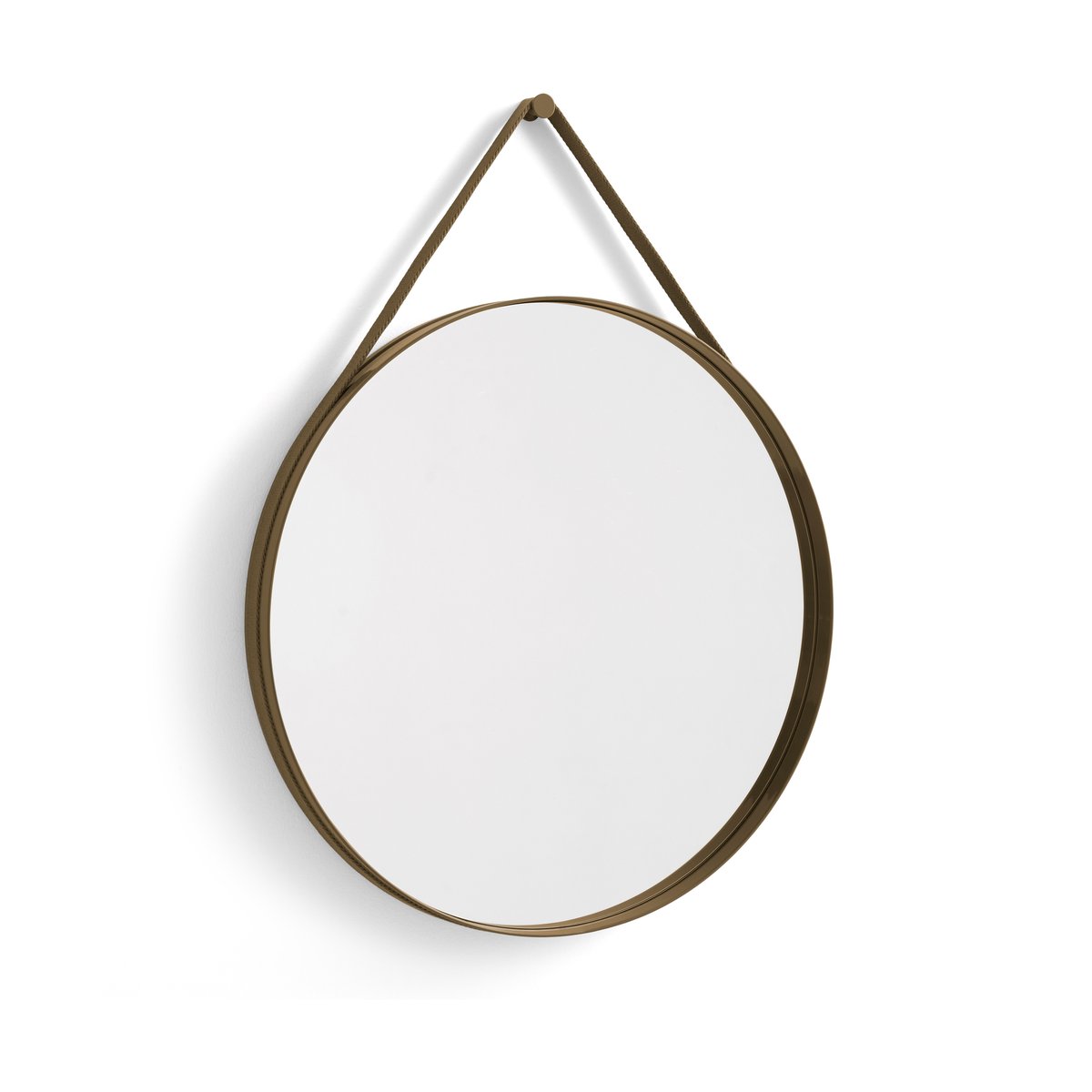 HAY Strap Mirror Spiegel Ø70cm Light brown