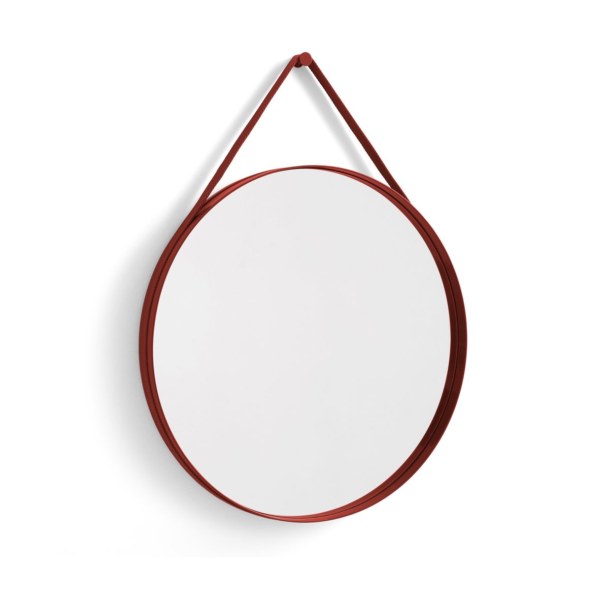 HAY Strap Mirror Spiegel Ø70cm Red