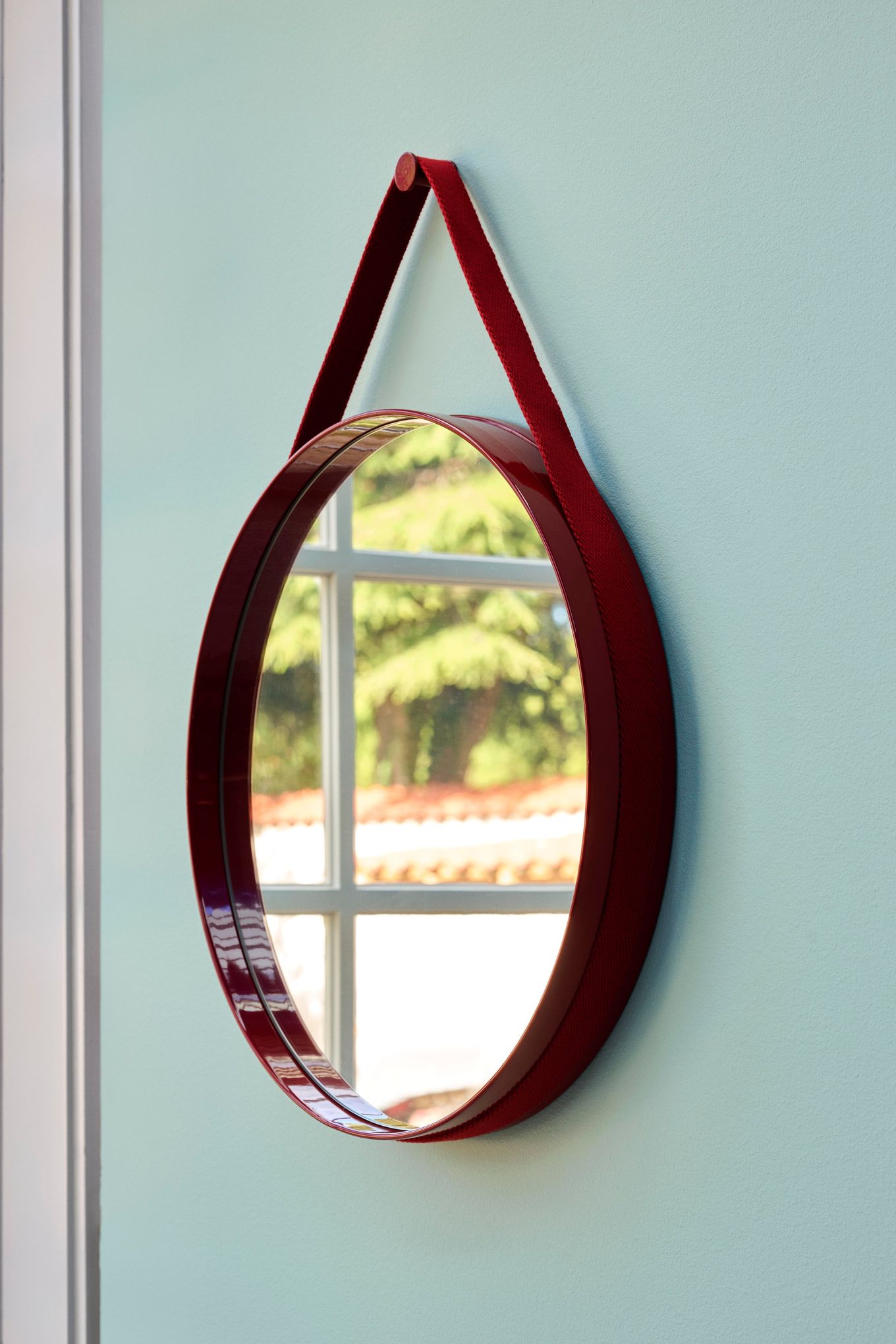 Hay Strap Mirror mirror Ø70cm