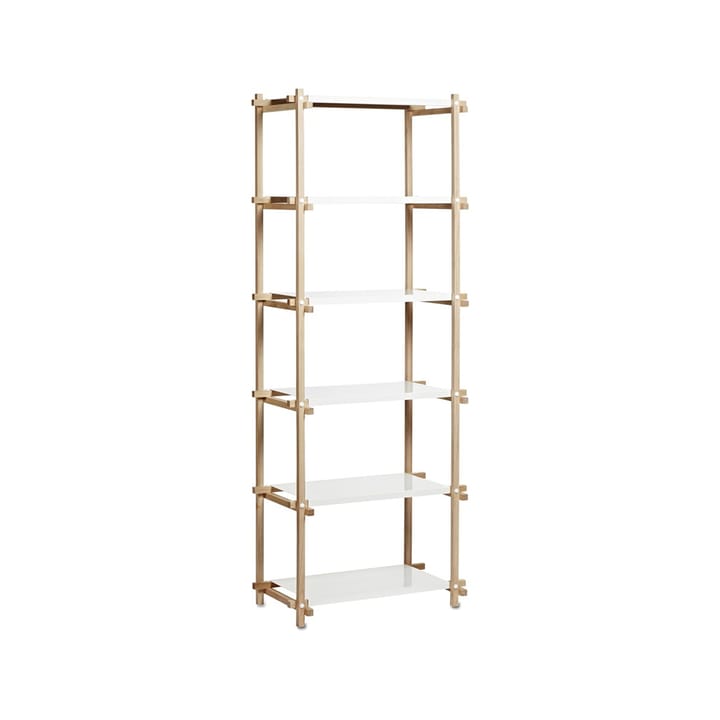 Woody Column Wandregal - Oak-white lacquered shelf, high - HAY