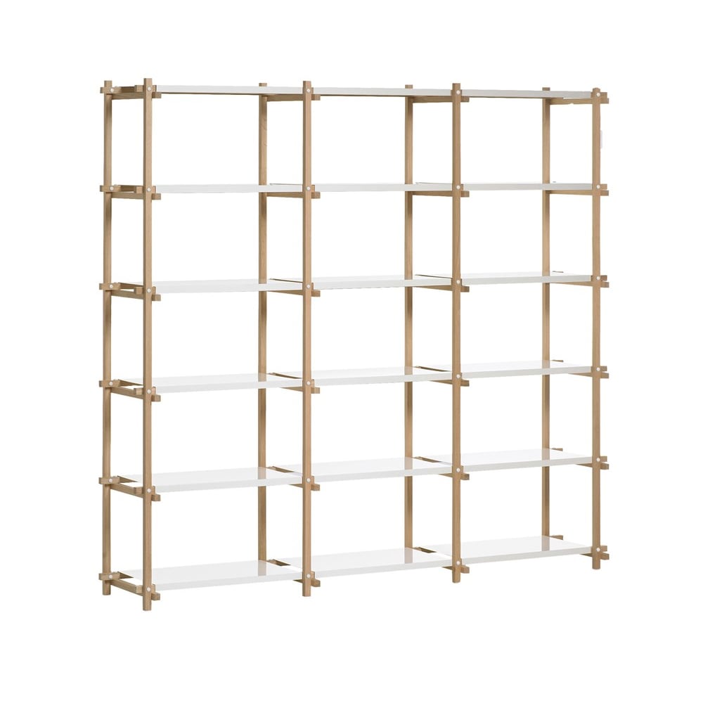 HAY Woody Wandregal Oak-white lacquered shelf, high