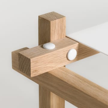 Woody Wandregal - Oak-white lacquered shelf, high - HAY