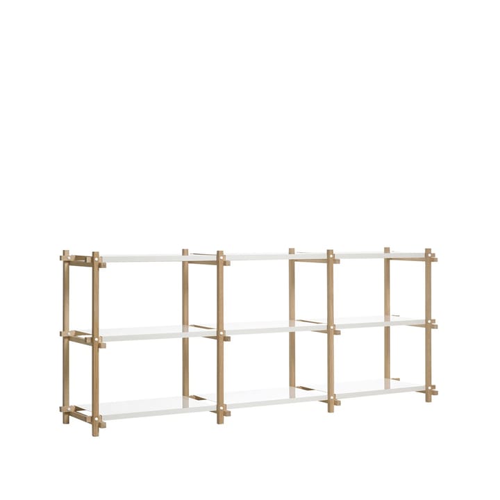 Woody Wandregal - Oak-white lacquered shelf, low - HAY