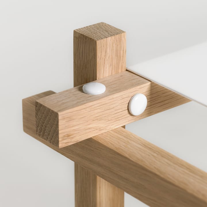 Woody Wandregal, Oak-white lacquered shelf, low HAY