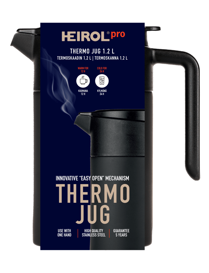 Heirol Thermoskanne 1,2 l - Schwarz - Heirol