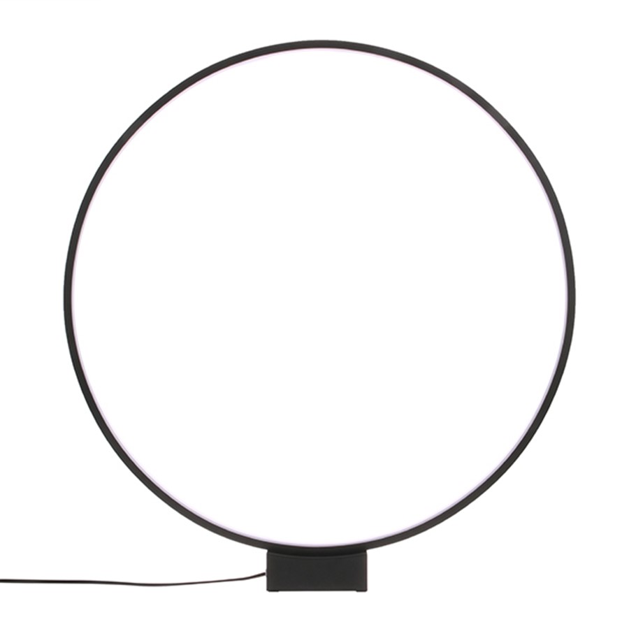 luminous circle table lamp black