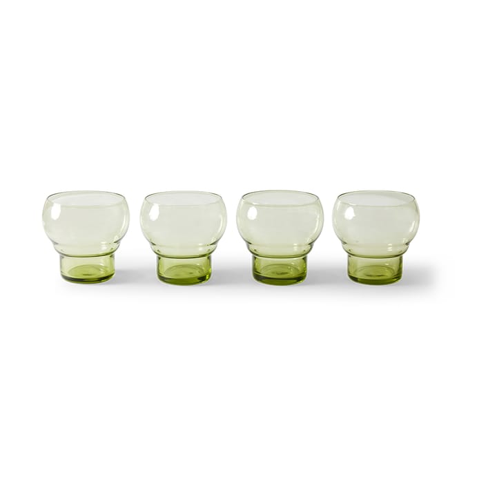 70's Bulb Glas 27 cl 4er-Pack - Mint green - HKliving