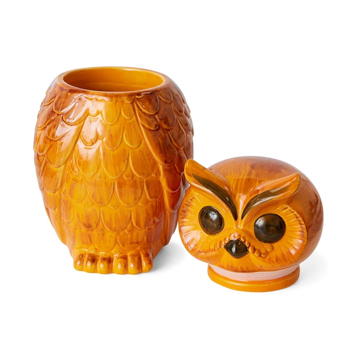 Keramik Owl Aufbewahrungsbehälter - Tangerine - HKliving