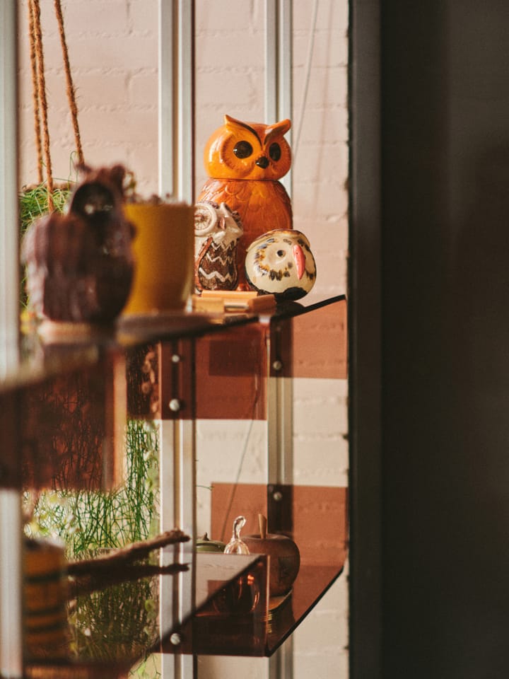 Keramik Owl Aufbewahrungsbehälter - Tangerine - HKliving