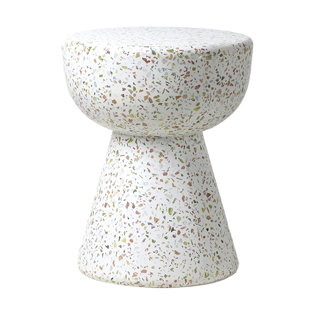 HKliving Terrazzo Beistelltisch Ø35 cm Terrazzo multicolour