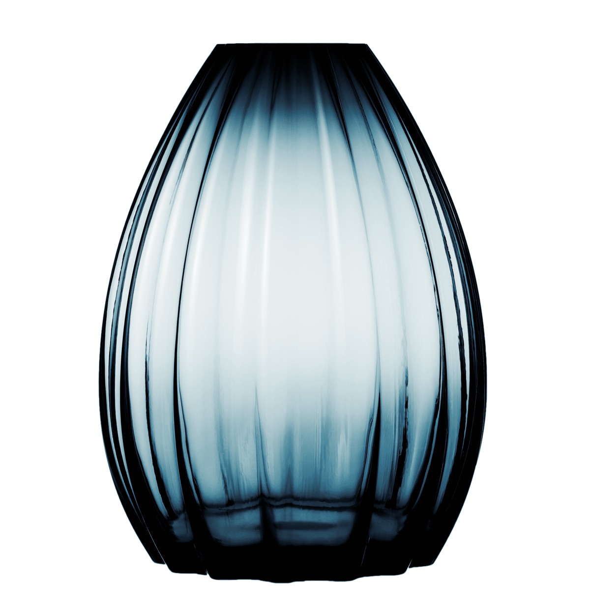 Holmegaard 2Lip Vase 45 cm Dunkelblau