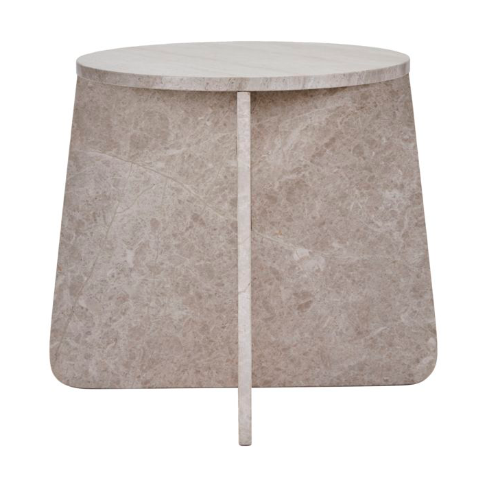 House Doctor Marb Beistelltisch 48x48x40 cm Beige Marmor