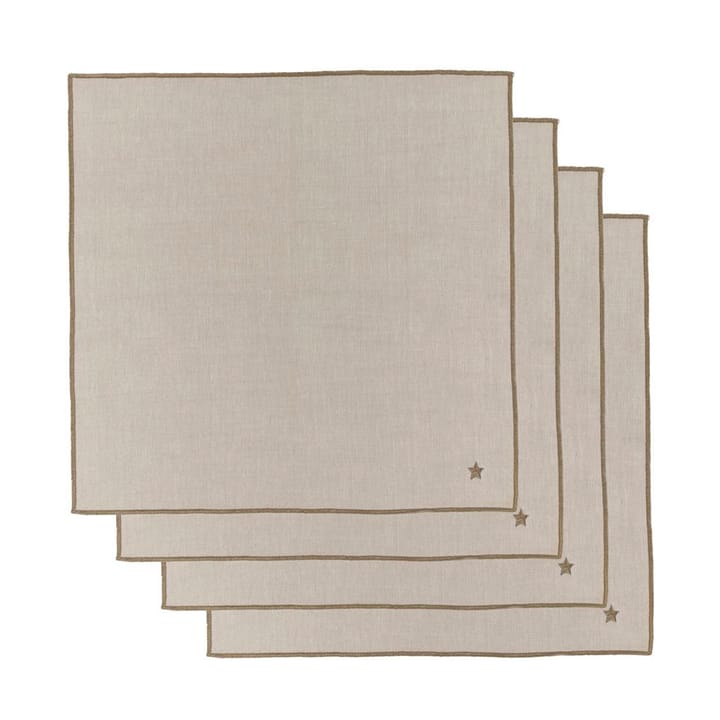 Twinkle Stoffserviette 40x40cm 4er Pack - Taupe - House Doctor