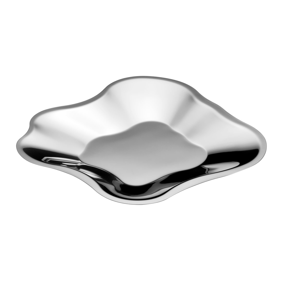 Iittala Alvar Aalto Edelstahl-Schale flach Klein