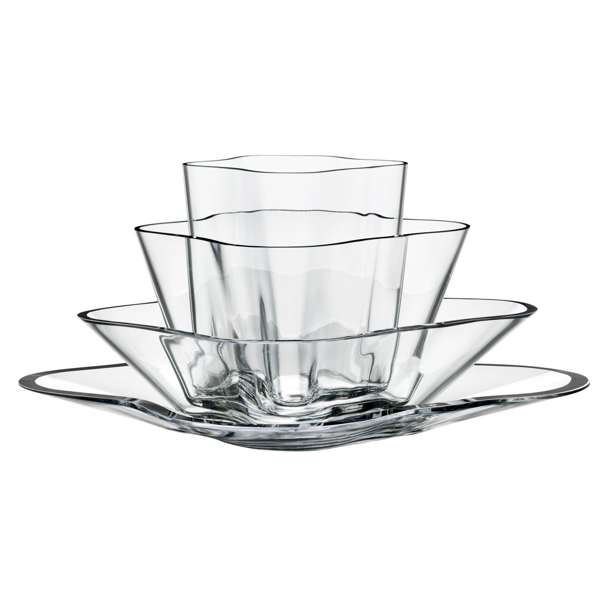 Iittala Alvar Aalto Vase Blume 4 Teile Klar