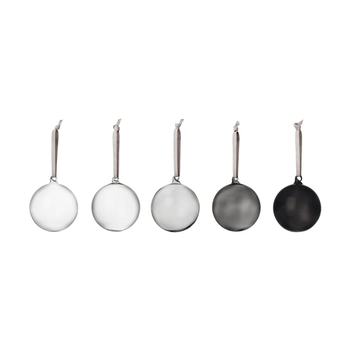 Iittala Glaskugel Ø8 cm 5er-Pack - Grau - Iittala