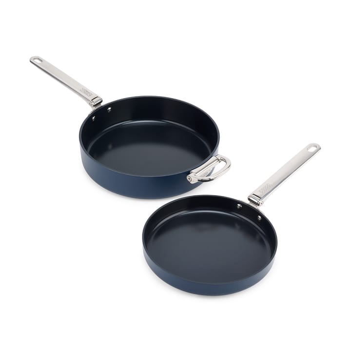 Space non-stick Bratpfannenset 2-teilig - Blau - Joseph Joseph