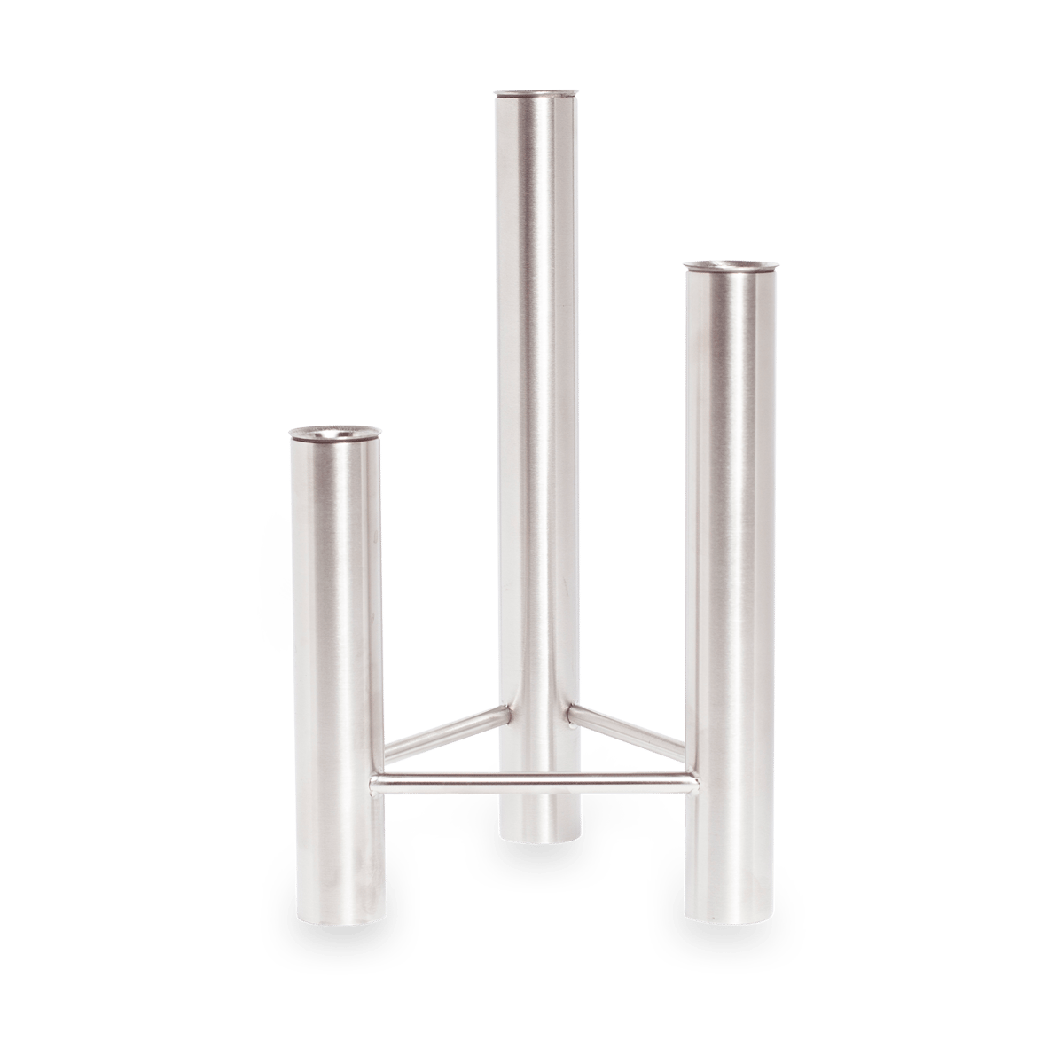 Kay Bojesen VISTA Vase und Kerzenhalter Matte steel