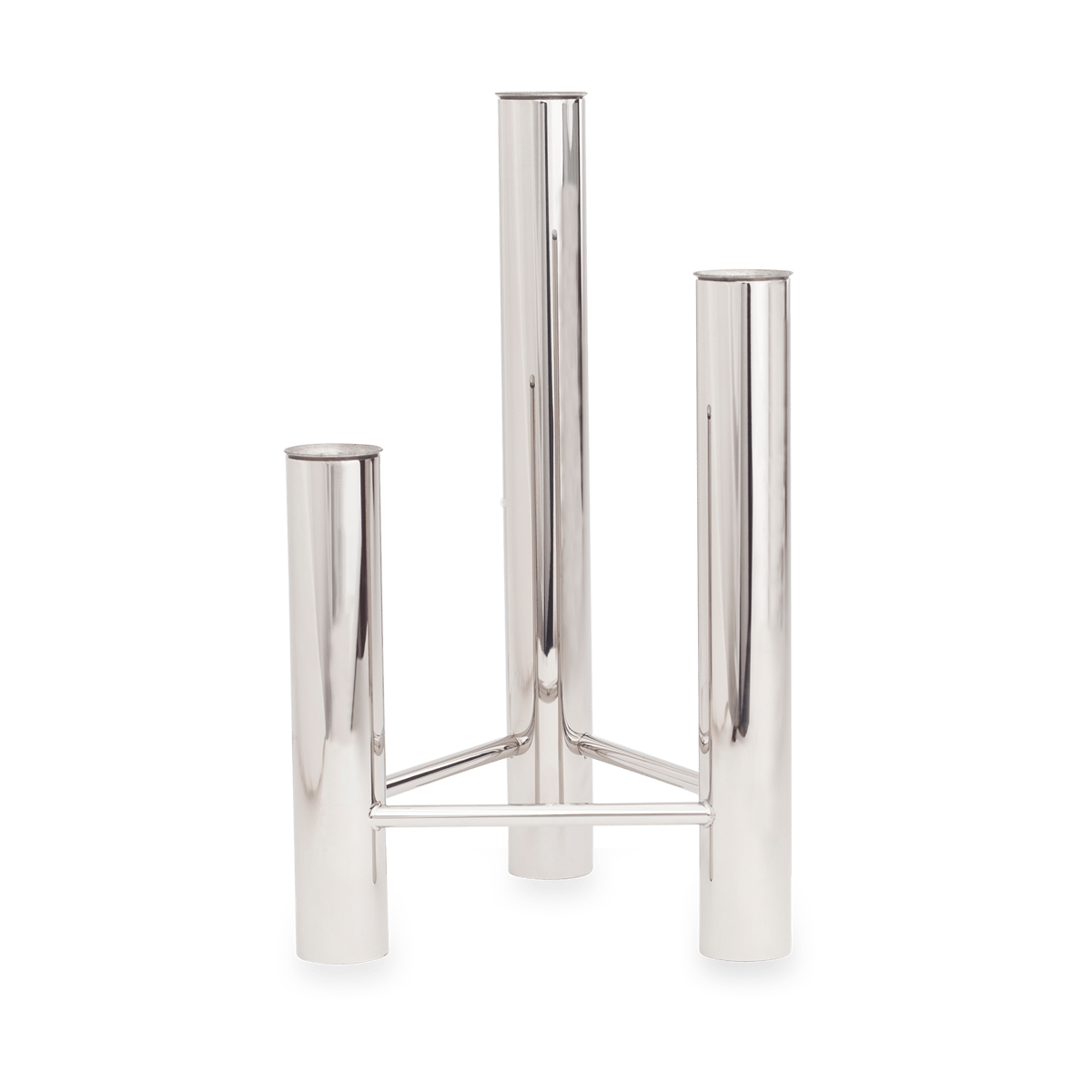 Kay Bojesen VISTA Vase und Kerzenhalter Polished steel