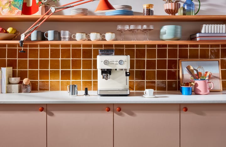 KitchenAid halbautomatische Espressomaschine mit Mühle, Porcelain white KitchenAid