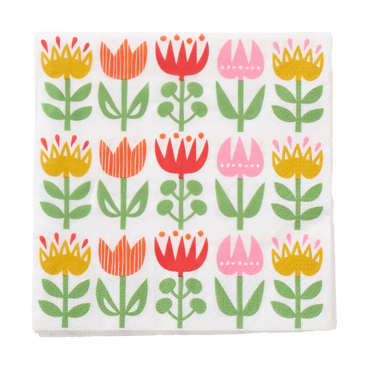 Tulip Serviette 33x33 cm 20er-Pack - Multi - Klippan Yllefabrik