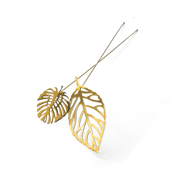 Brass leaves Dekoration 2er-Pack - Wood - KLONG