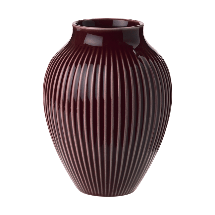 Knabstrup Vase geriffelt 12,5cm - Berry - Knabstrup Keramik