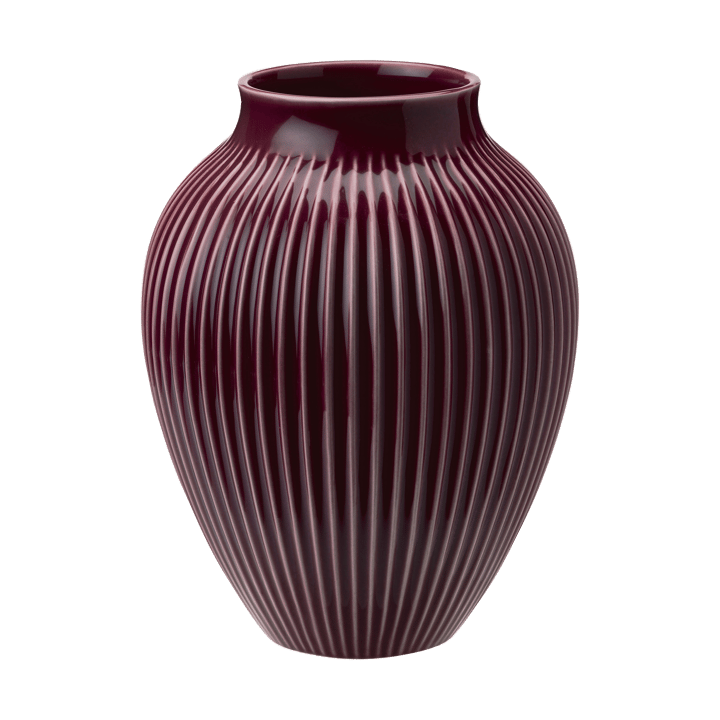 Knabstrup Vase geriffelt 20cm - Berry - Knabstrup Keramik