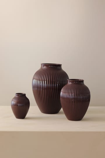 Knabstrup Vase geriffelt 20cm - Berry - Knabstrup Keramik